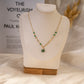 Chain necklace with colored stones
