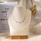 Necklace with mini rectangle pendants