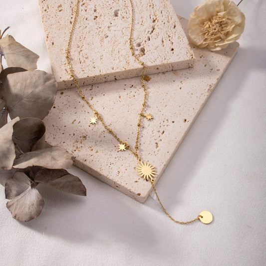 Collier soleil et étoile en Y