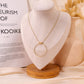 Golden round necklace