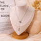Silver Y square necklace
