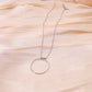 Golden round necklace