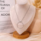 Golden round necklace