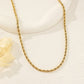 Silver twisted chain necklace