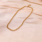 Silver round chain necklace