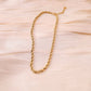 Golden twisted chain necklace