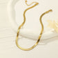 Gold flat chain necklace