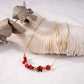 Necklace with golden colored stones