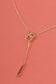 Silver Y square necklace