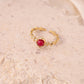 Red stone ring ring