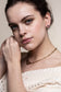 Round and rhinestone earrings