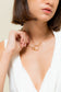 Square and circle intertwined necklace