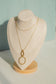 Long necklace with double circle pendant