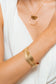 Bracelet jonc/manchette en feuille ajustable