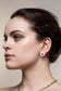Round and rhinestone earrings
