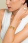 Thick hammered bangle/cuff bracelet
