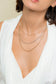 Collier triple rang chaînes dorées et argentée