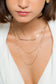 Collier fin triple rangs
