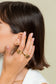 Double hole creole and star earrings