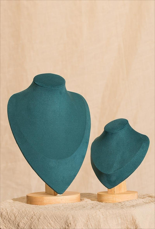 Bust display for green necklace